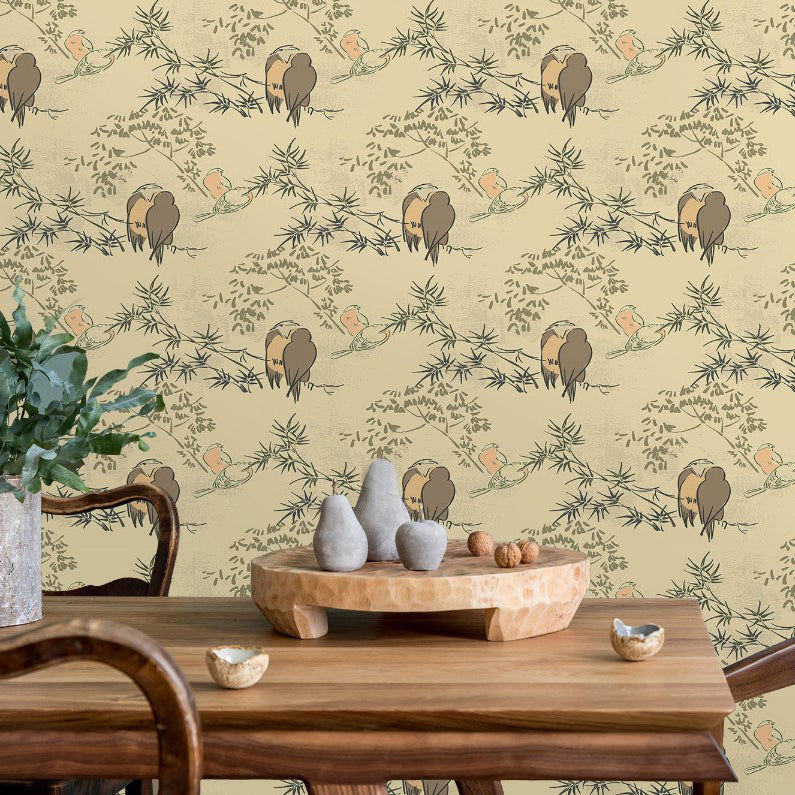 Ekwall Court Bird Chinoiserie Wallpaper