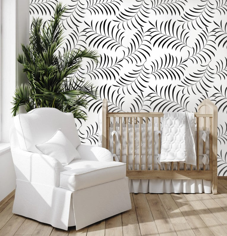 Merritt Avenue Tropical Palm Leaf Wallpaper