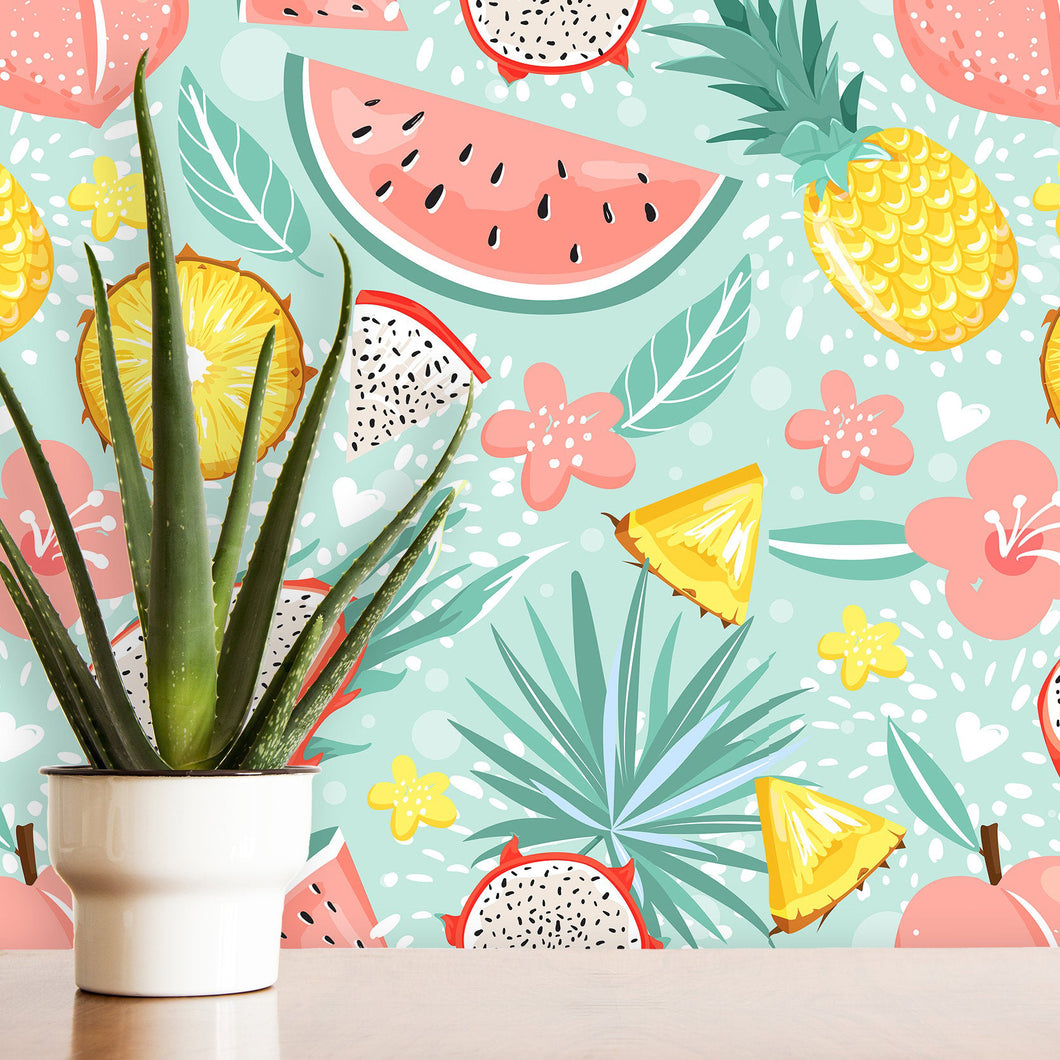 Summerfield Lane Tropical Fruit Wallpaper