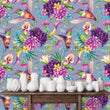 Load image into Gallery viewer, Belleaire Gardens Botanical Hummingbird Wallpaper
