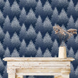 Load image into Gallery viewer, Aspen Snowy Winter Night Woodland Tree Peel and Stick and Traditional Wallpaper
