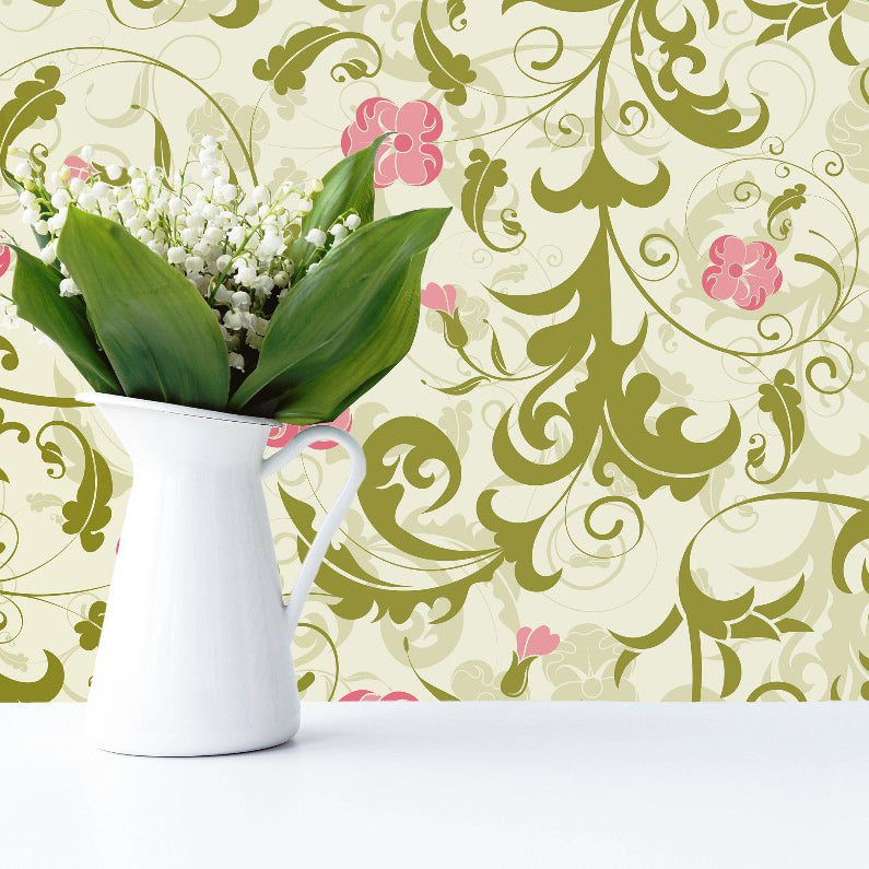 Sarah Circle Cottage Floral Wallpaper