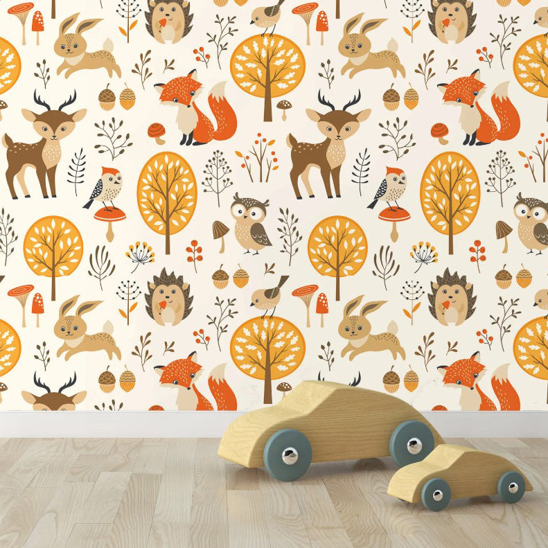 Mathew Road Woodland Animals Wallpaper