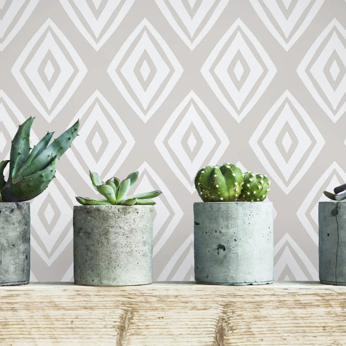 Alwyne Road Grey Geometric Wallpaper