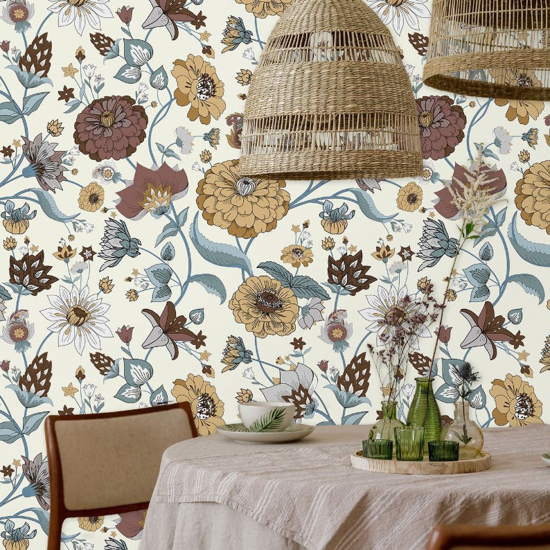 Ravenna Road Floral Botanical Wallpaper