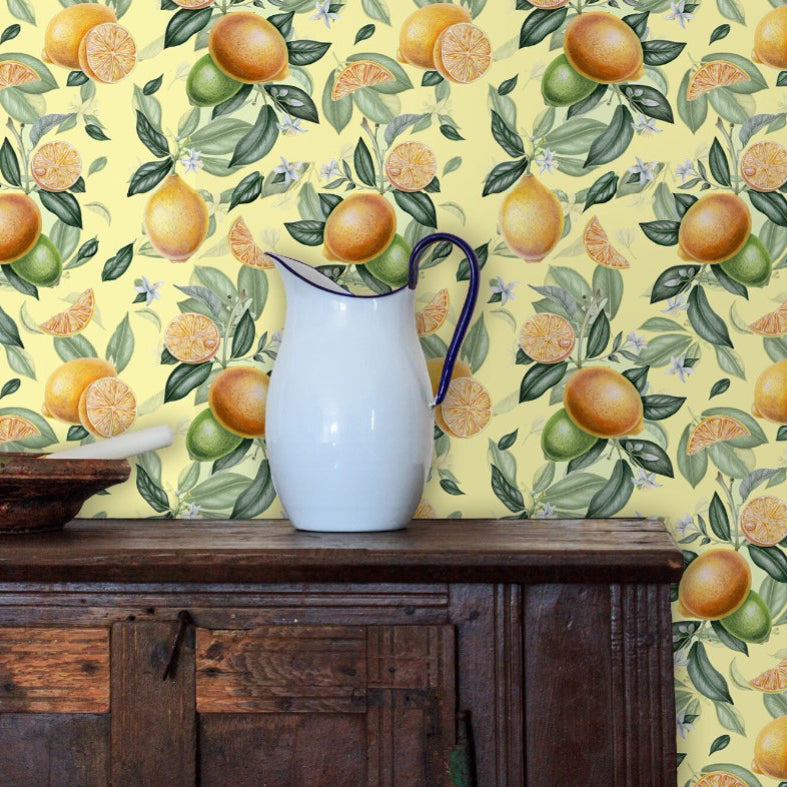 Bellgrove Road Retro Fruit Wallpaper