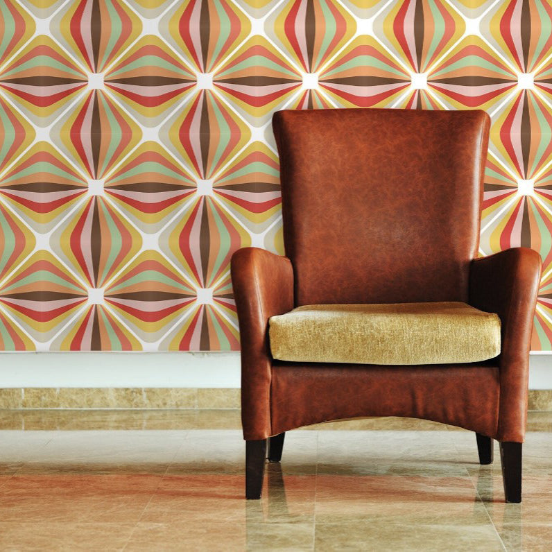 Ester Mid-Century Modern Bold Wallpaper