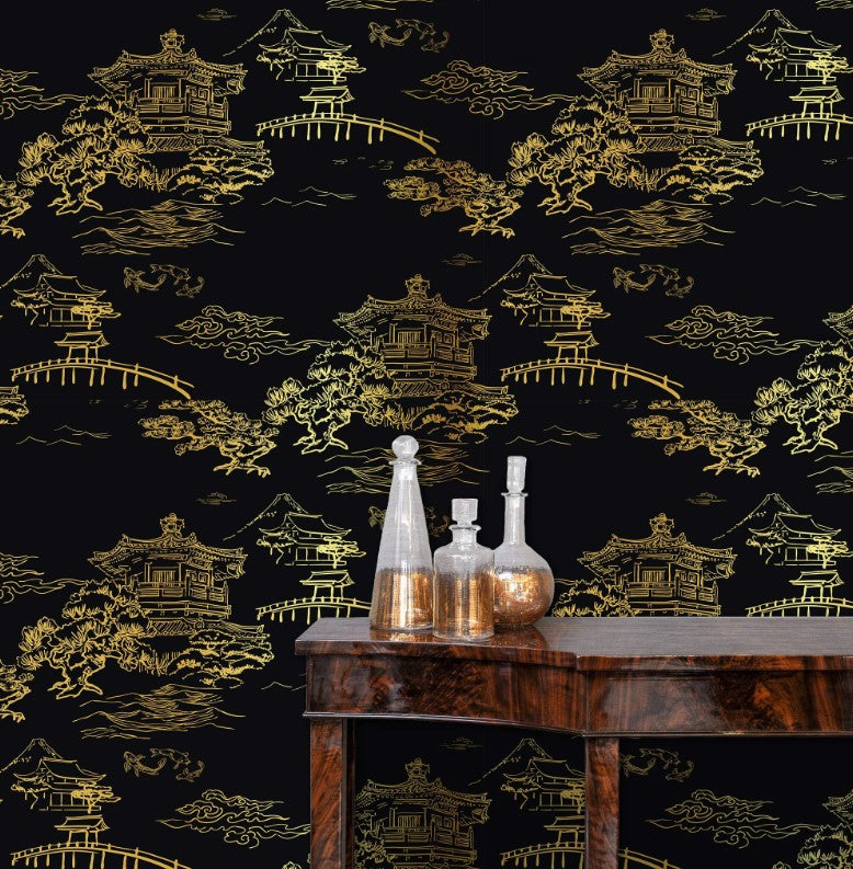 East Gardens Moody Victorian Chinoiserie Wallpaper