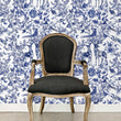 Load image into Gallery viewer, Abberely Mews Victorian Blue Toile Wallpaper
