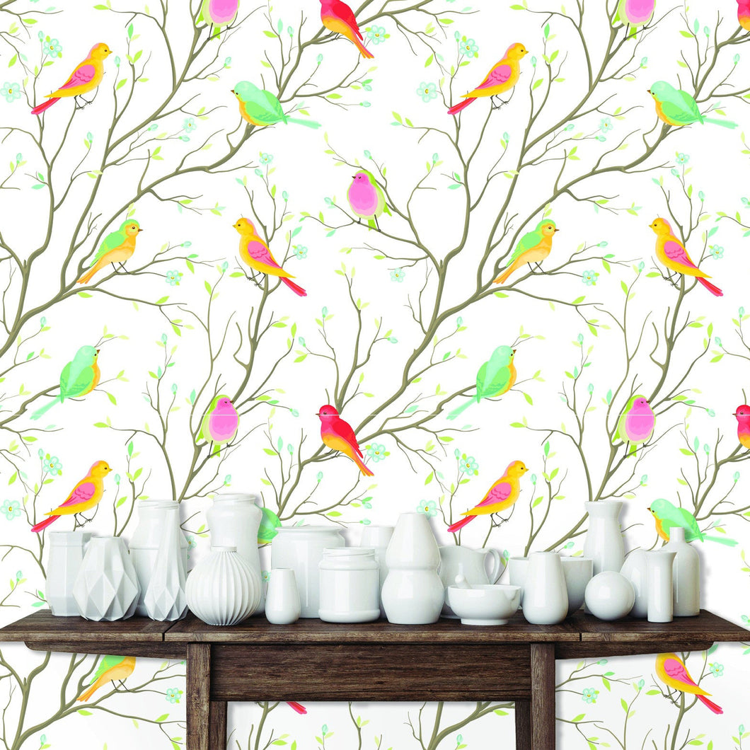 Thornwood Crescent Bold Bird Wallpaper