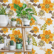 Load image into Gallery viewer, Adelina Grove Orange Floral Vintage Wallpaper
