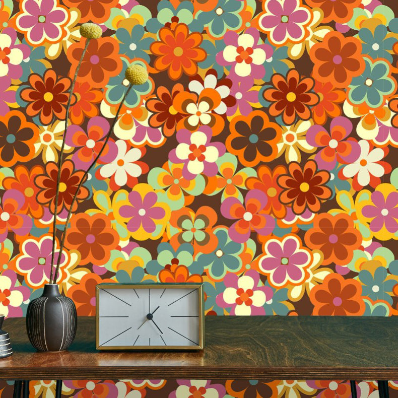 Camille Bold Retro Floral Wallpaper