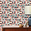 Load image into Gallery viewer, Corbin Bold Geometric Retro Wallpaper
