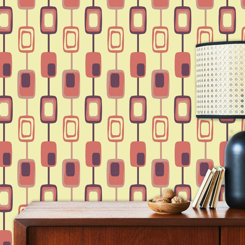 Cecil Close Geometric Retro Wallpaper