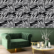 Load image into Gallery viewer, Altmore Grove Black and White Tropical Wallpaper
