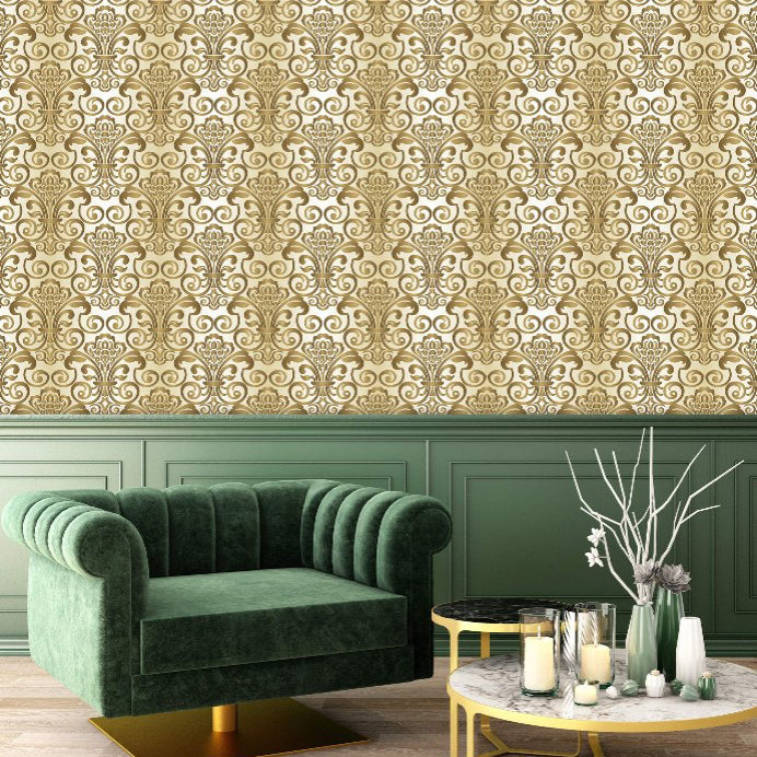 Essex Court Antique Baroque Wallpaper