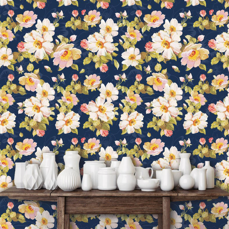 Silk Street Moody Floral Wallpaper