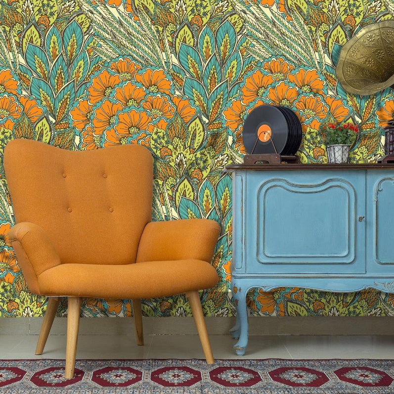 Farrington Street Art Nouveau Wallpaper