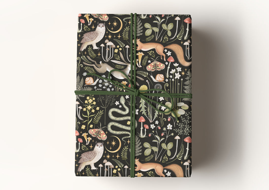 Enchanted Forest Animals Premium Gift Wrapping Paper