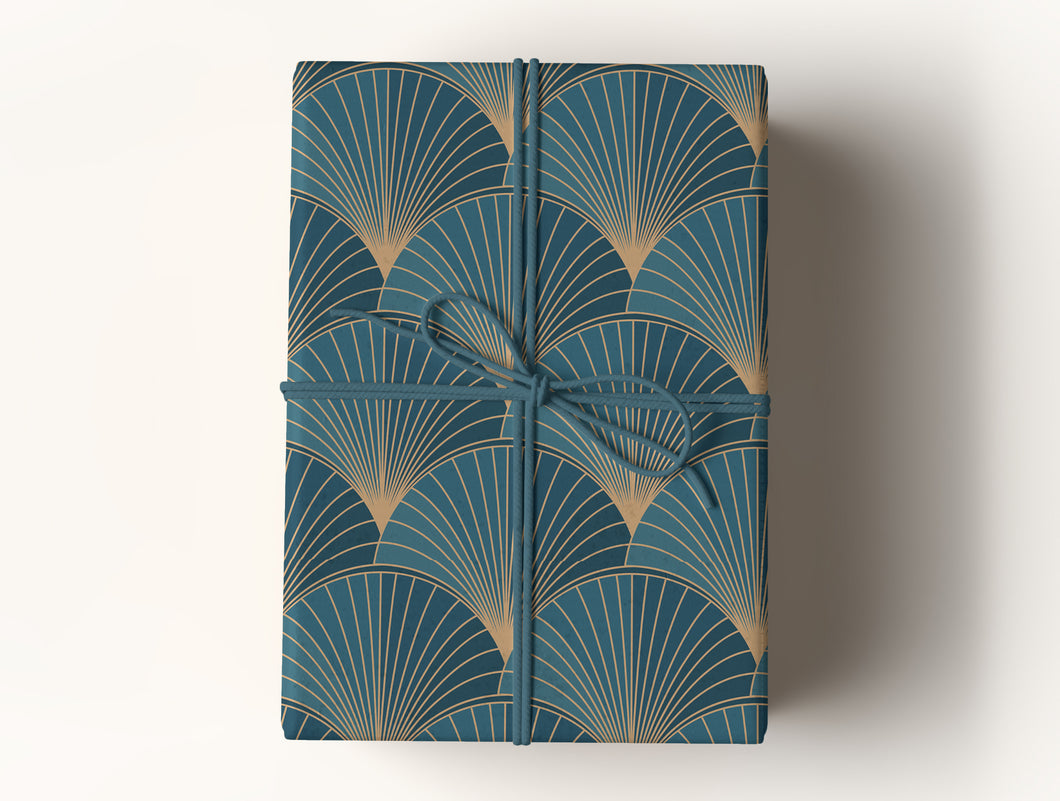 Elegant Fan Art-Deco Premium Gift Wrapping Paper