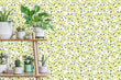 Load image into Gallery viewer, Yellow vintage floral peel and stick wallpaper
