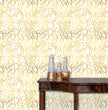 Load image into Gallery viewer, Alban Highwalk Gold Geometric Wallpaper
