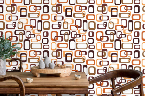 Mid-century modern peel and stick wallpaper