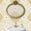 Load image into Gallery viewer, Gold floral peel and stick wallpaper
