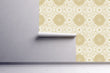 Load image into Gallery viewer, Gold floral peel and stick wallpaper
