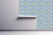 Load image into Gallery viewer, Blue and yellow girl&#39;s room butterfly peel and stick wallpaper
