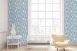 Load image into Gallery viewer, Blue and yellow girl&#39;s room butterfly peel and stick wallpaper

