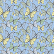 Load image into Gallery viewer, Blue and yellow girl&#39;s room butterfly peel and stick wallpaper
