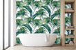 Load image into Gallery viewer, Tropical palm leaves peel and stick wallpaper
