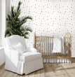 Load image into Gallery viewer, Scandinavian watercolor kid&#39;s room peel and stick wallpaper
