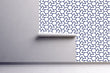 Load image into Gallery viewer, Blue geometric Mid-century peel and stick wallpaper
