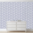 Load image into Gallery viewer, Blue geometric Mid-century peel and stick wallpaper
