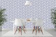 Load image into Gallery viewer, Blue geometric Mid-century peel and stick wallpaper
