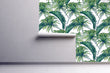 Load image into Gallery viewer, Tropical palm leaves peel and stick wallpaper
