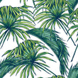 Load image into Gallery viewer, Tropical palm leaves peel and stick wallpaper
