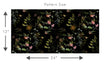 Load image into Gallery viewer, Dark black Victorian botanical floral Chinoiseries peel and stick wallpaper.
