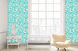 Load image into Gallery viewer, Blue geometric kid&#39;s peel and stick wallpaper
