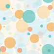 Load image into Gallery viewer, Blue and orange polka dot kid&#39;s peel and stick wallpaper

