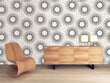 Load image into Gallery viewer, Vintage Mid-Century geometric peel and stick wallpaper.
