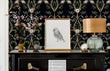 Load image into Gallery viewer, Botanical Victorian dark floral wallpaper
