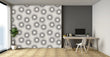 Load image into Gallery viewer, Vintage Mid-Century geometric peel and stick wallpaper.
