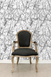 Load image into Gallery viewer, Botanical bare branches black and white peel and stick wallpaper
