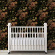 Load image into Gallery viewer, Antique Victorian dark floral rose botanical peel and stick wallpaper
