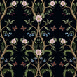 Load image into Gallery viewer, Botanical Victorian dark floral wallpaper
