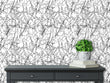 Load image into Gallery viewer, Botanical bare branches black and white peel and stick wallpaper
