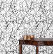 Load image into Gallery viewer, Botanical bare branches black and white peel and stick wallpaper
